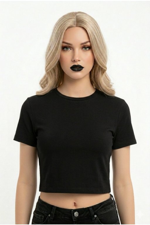 Crop Kısakollu Body Siyah Renk