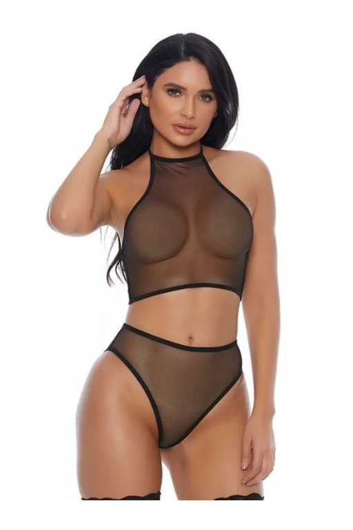 Fantezi Seksi Transparan Tül Sütyen Kilot Takımı