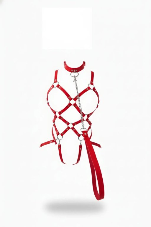 Kırmızı Harness Takım Zincir Detaylı Çapraz Bağlantılı - Brf1350