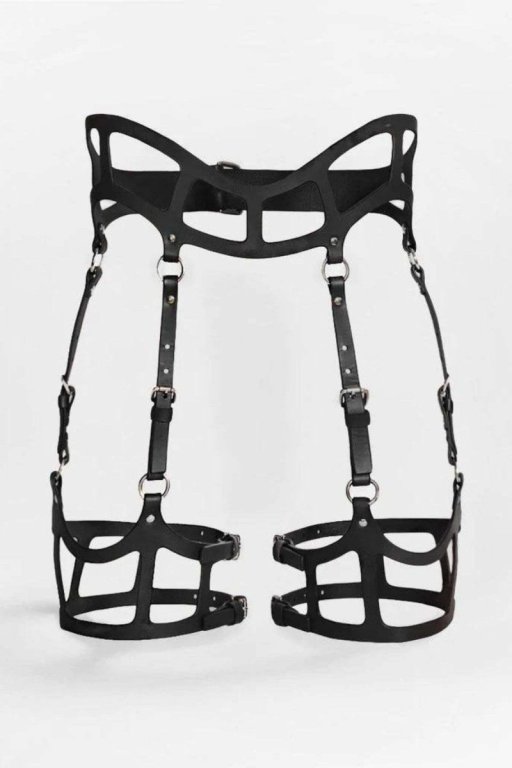 Seksi Deri Jartiyer Harness, Gotik Jartiyer - Apft1158