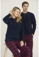 7304-k Kadın Midi Yaka Pijama Takım