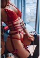 Deri Jartiyer Takım, Seksi Tasmalı Jartiyer - Brf1041