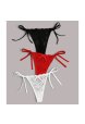 Kadın 3'lü Dantelli Yandan Bağlamalı Seksi Tanga