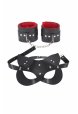Maske Ve Kelepce İçi Tüğlü Kırmızı Deri Set 700429