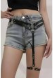 Seksi Deri Tek Bacaklı Jartiyer Harness - Brf930