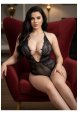 Siyah Taşlı Bodysuit - 890