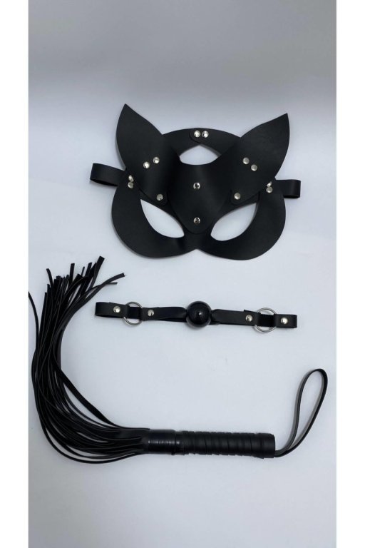 Siyah Maske Ağız Topu,3'lü Set
