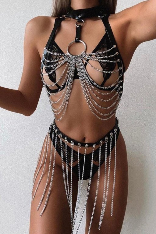 Zincirli Alt Üst Fantezi Set